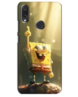 Чехол для Samsung Galaxy M10s с картинкой «Сияющий Спанч Боб»