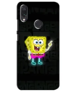 Чехол для Samsung Galaxy M10s с картинкой «Неоновый Губка Боб»