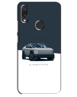 Чехол для Samsung Galaxy M10s с картинкой «Серебристый Cybertruck Tesla»
