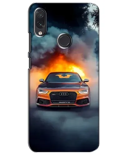 Чехол для Samsung Galaxy M10s с картинкой «Audi в огненном дыму»