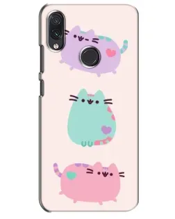 Чехол для Samsung Galaxy M10s с картинкой «Pusheen трио»