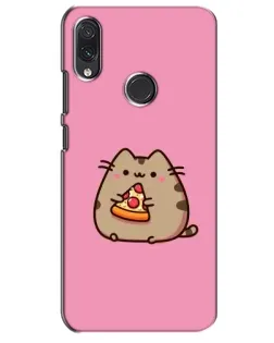 Чехол для Samsung Galaxy M10s с картинкой «Пушин с пиццей»