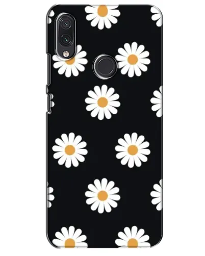 Чехол для Samsung Galaxy M10s с картинкой «Ромашки на черном»