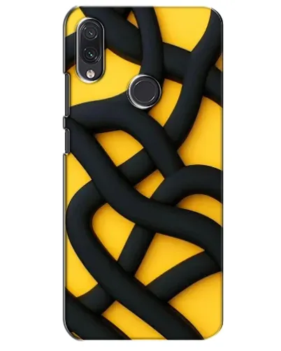 Чехол для Samsung Galaxy M10s с картинкой «Черное желтое переплетение»