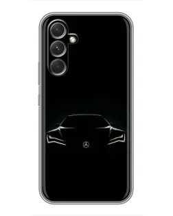Чехол для Sony Xperia 1 VI с картинкой «Mercedes — силуэт авто» Чехол для Sony Xperia 1 VI с картинкой «Mercedes — силуэт авто»