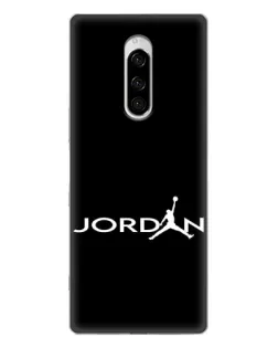 Чехол для Sony Xperia 1 с картинкой «Jordan White Logo»