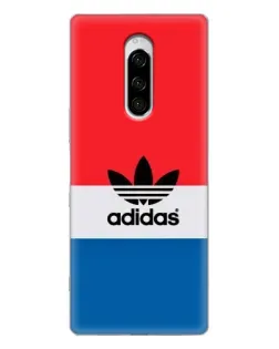 Чехол для Sony Xperia 1 с картинкой «Ретро блоки Adidas»