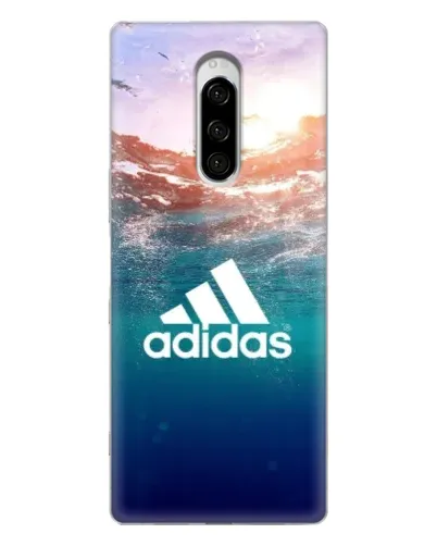 Чехол для Sony Xperia 1 с картинкой «Океанская глубина адидас» Чехол для Sony Xperia 1 с картинкой «Океанская глубина адидас»