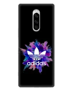 Чехол для Sony Xperia 1 с картинкой «Взрыв красок Adidas»