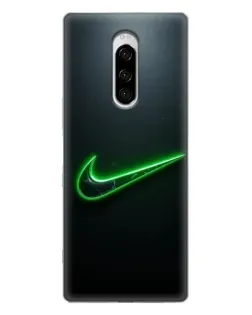 Чехол для Sony Xperia 1 с картинкой «Неоновый контур Nike» Чехол для Sony Xperia 1 с картинкой «Неоновый контур Nike»