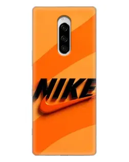 Чехол для Sony Xperia 1 с картинкой «Оранжевый драйв Nike» Чехол для Sony Xperia 1 с картинкой «Оранжевый драйв Nike»