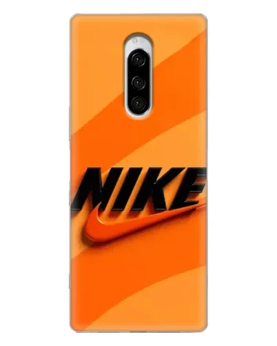 Чехол для Sony Xperia 1 с картинкой «Оранжевый драйв Nike»