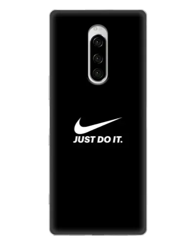 Чехол для Sony Xperia 1 с картинкой «Минимализм от Nike»