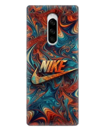 Чехол для Sony Xperia 1 с картинкой «Nike в абстракции»