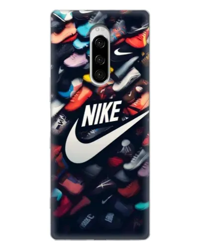 Чехол для Sony Xperia 1 с картинкой «Коллекция кроссовок Nike»