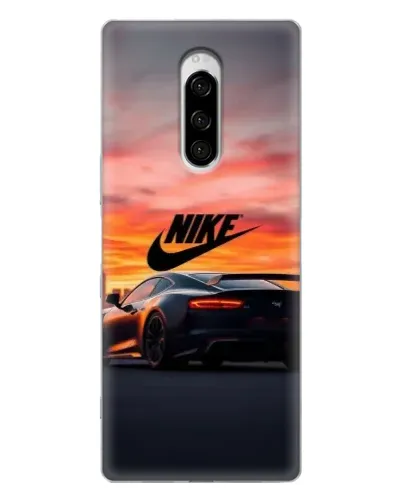 Чехол для Sony Xperia 1 с картинкой «Nike и суперкар»