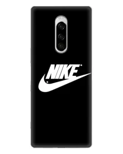 Чехол для Sony Xperia 1 с картинкой «Мазки краски Nike»