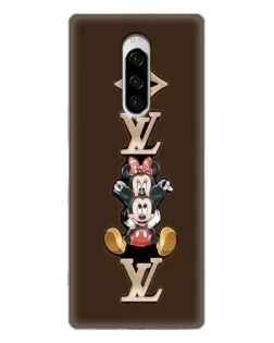 Чехол для Sony Xperia 1 с картинкой «LV и Микки Маус»