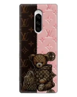 Чехол для Sony Xperia 1 с картинкой «Мишка в стиле LV»