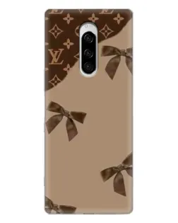Чехол для Sony Xperia 1 с картинкой «LV — кофейный атлас»
