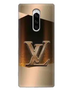 Чехол для Sony Xperia 1 с картинкой «LV — золотое сияние»