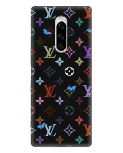 Чехол для Sony Xperia 1 с картинкой «Цветная монограмма LV»