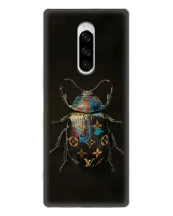 Чехол для Sony Xperia 1 с картинкой «LV — мраморный принт»