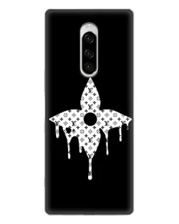 Чехол для Sony Xperia 1 с картинкой «Цветочная монограмма»