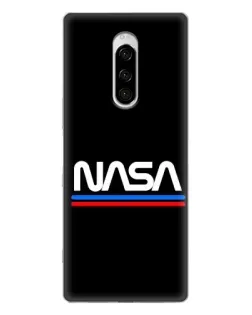 Чехол для Sony Xperia 1 с картинкой «NASA — классика Red Blue» Чехол для Sony Xperia 1 с картинкой «NASA — классика Red Blue»