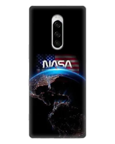 Чехол для Sony Xperia 1 с картинкой «Земля из космоса NASA»
