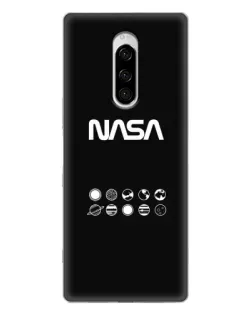Чехол для Sony Xperia 1 с картинкой «NASA — технический принт»