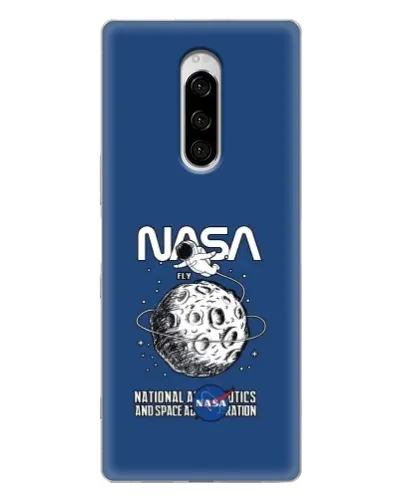 Чехол для Sony Xperia 1 с картинкой «NASA — лунная миссия»