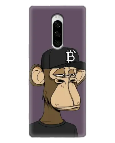 Чехол для Sony Xperia 1 с картинкой «Bored Ape в кепке»
