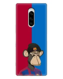 Чохол для Sony Xperia 1 з картинкою «Bored Ape — фанат Барси»
