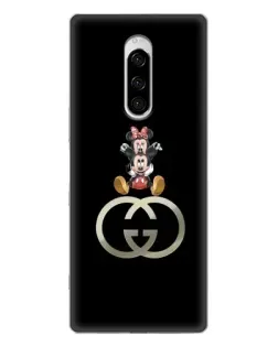 Чохол для Sony Xperia 1 з картинкою «Мінні Маус на лого»