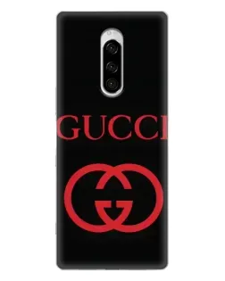 Чохол для Sony Xperia 1 з картинкою «Gucci — червоний логотип»
