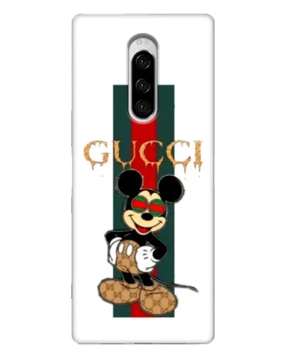 Чехол для Sony Xperia 1 с картинкой «Микки Маус Gucci — полосы» Чехол для Sony Xperia 1 с картинкой «Микки Маус Gucci — полосы»