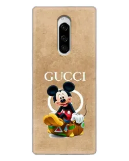 Чохол для Sony Xperia 1 з картинкою «Міккі Маус Gucci — крафт»