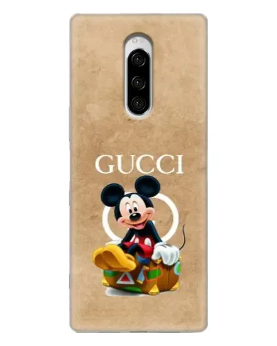 Чехол для Sony Xperia 1 с картинкой «Микки Маус Gucci — крафт» Чехол для Sony Xperia 1 с картинкой «Микки Маус Gucci — крафт»