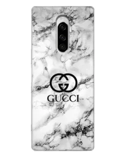 Чохол для Sony Xperia 1 з картинкою «Gucci — мармуровий шик»