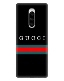 Чохол для Sony Xperia 1 з картинкою «Gucci — червоний пояс»