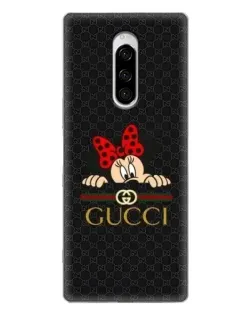 Чохол для Sony Xperia 1 з картинкою «Мінні Маус Gucci — чорний»
