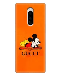 Чохол для Sony Xperia 1 з картинкою «Міккі Маус Gucci — помаранч»