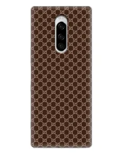 Чохол для Sony Xperia 1 з картинкою «Gucci — шоколадна сітка»