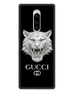 Чохол для Sony Xperia 1 з картинкою «Gucci — срібний лев»