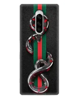 Чохол для Sony Xperia 1 з картинкою «Gucci — змія на смузі»
