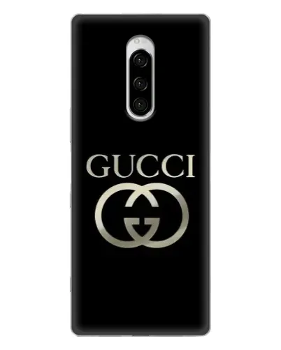Чехол для Sony Xperia 1 с картинкой «Gucci — золото на черном» Чехол для Sony Xperia 1 с картинкой «Gucci — золото на черном»
