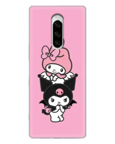 Чехол для Sony Xperia 1 с картинкой «My Melody и Kuromi»