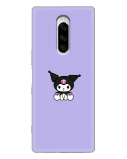 Чохол для Sony Xperia 1 з картинкою «Kuromi — фіолетовий мінімалізм»