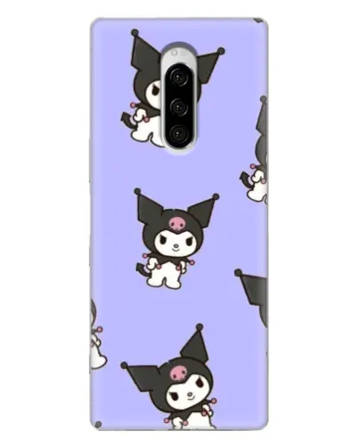 Чехол для Sony Xperia 1 с картинкой «Паттерн с Kuromi»